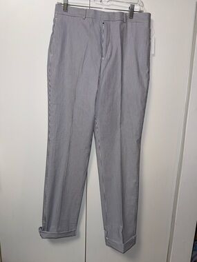 Brooks brothers women’s seersucker striped pant Sz 20 blue white preppy NEW